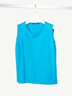 Luisa Cerano Blue Knit Sweater Vest